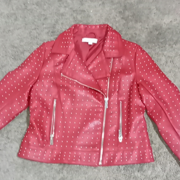 Red leather jacket - Picture 2 of 4